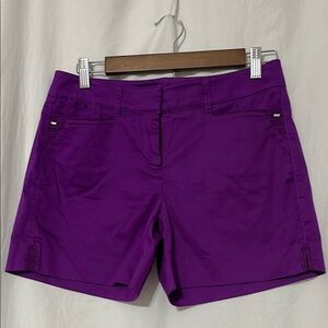 White House Black Market Purple Bermuda Shorts